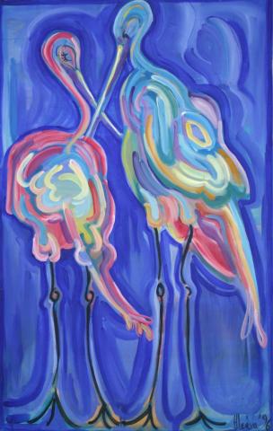 les oiseaux bleu